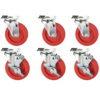American Range A35118 Compatible Cooking Equipment Casters Set of 6, 3 Brakes