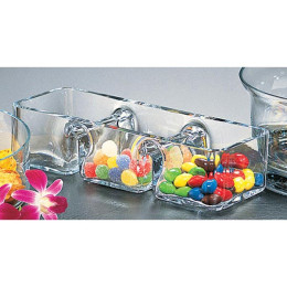 Badash Crystal Three-Sectional Hostess Dish