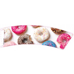 BriteVision White Donut 8oz Insulating Hot Cup Coffee Sleeve 1200/CS
