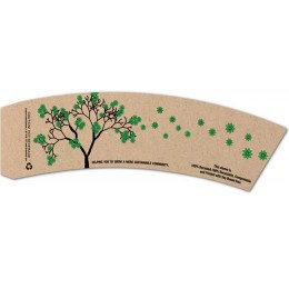 BriteVision Eco Tree 12-20 Oz Insulating Hot Cup Coffee Sleeve 1200/CS