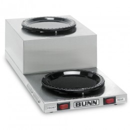 Bunn WL2 Stainless Steel Step Up Decanter Warmer - Dual Burner