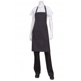Chef Works AB012PNS0 Fine Stripe Butcher Apron, Contrasting Ties