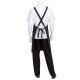 Chef Works F35-BWP0 Cross-Back Bib Apron White Pinstripe