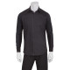 Chef Works SLMFZ006BLK2XL Men's Zip-Front Shirt Black 2XL