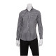 Chef Works W500BWC2XL Women's Gingham Dress Shirt Black 2XL