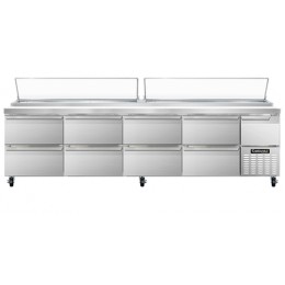 Continental CPA118-D Pizza Prep Table with Eight Drawers 118