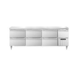 Continental DLRA93-SS-D Designer Line Refrigerated Work Top with Six Drawers 93