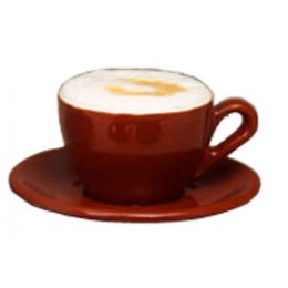 European Gift Italian Cafe Style Cappuccino Cup and Saucer Mocha 6.5oz