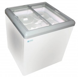 Excellence HB-6HCD Dual Temp Display Cabinet Cooler/Freezer Sliding Flat Lid 6 cu ft