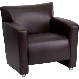 Flash Furniture 222-1-BN-GG Hercules Majesty Series Brown Leather Chair