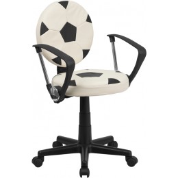Flash Furniture BT-6177-SOC-A-GG Soccer Swivel Task Chair with Arms