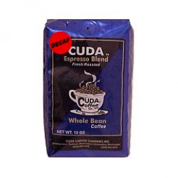 Cuda Coffee Decaf Espresso Blend Fresh Roasted Drip Ground Gourmet 1lb