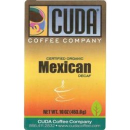 Cuda Coffee Certified Organic Mexican Decaffeinated 1lb