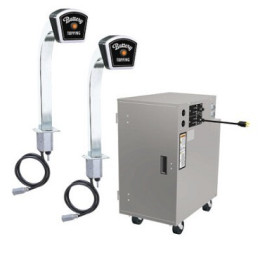 Gold Medal 2396-00-231 Dual Pedestal Dispenser Touchless Enclosed Cabinet Casters and Photo Eye