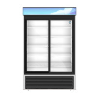 Hoshizaki RM-45-SD-HC-WHT Refrigerator, Two Section Glass Door Merchandiser – White Exterior