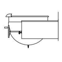 Legion TWSWC-60 Full Jacket Wall Mounted Direct Steam Kettle Stainless Steel 55.8