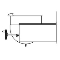 Legion TWWC-30 2/3 Jacket Wall Mounted Direct Steam Tilting Kettle Stainless Steel 45.8