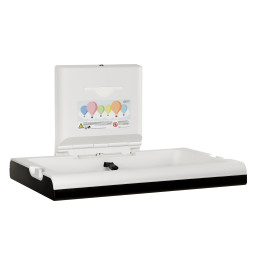 Saniflow CP0016HCSB-ASTM Baby Changing Station Exterior Black Stainless Steel Horizontal