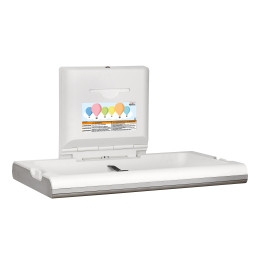 Saniflow CP0016H-ASTM Baby Changing Station White Polypropylene Finish Horizontal