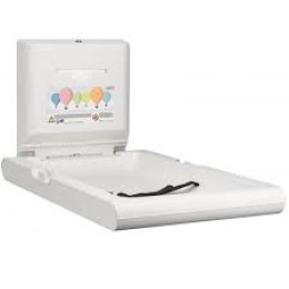 Saniflow CP0016V-ASTM Baby Changing Station White Polypropylene Finish Vertical