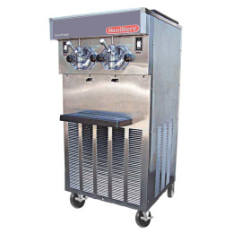 SaniServ 424 Floor Model Twin Soft Serve Ice Cream / Yogurt Machine with AccuFreeze Control