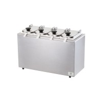 Server Non-Insulated Rail w/ Jars, Hinged Lids, and Ladles