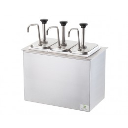 Server 83860 Drop-In Serving Bar w/ Three Stainless Steel Pumps