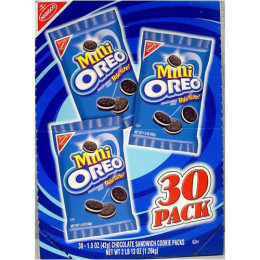 Oreo Mini Bite Size Sandwich Cookies, 1.5 oz Each, 60 Bags Total