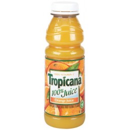 Tropicana 100% Orange Juice, 15.2 oz Each, 12 Bottles Total
