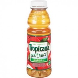 Tropicana 100% Apple Juice, 15.2 oz Each, 12 Bottles Total