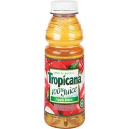 Tropicana 100% Apple Juice, 15.2 oz Each, 12 Bottles Total