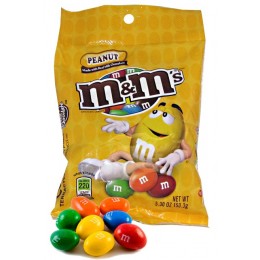M & M's Peanut Peg Bags, 5.3 oz Each, 12 Bags Each