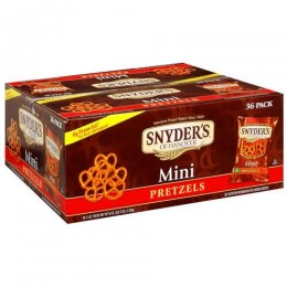 Snyders Mini Fat Free Pretzels, 1.5 oz Each, 60 Bags Total