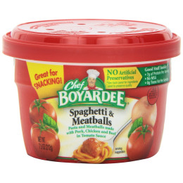 Chef Boyardee Spaghetti with Meatballs Microwaveable Bowl, 12 Total