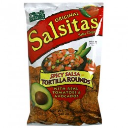Snak King Salsitas Spicy Salsa Tortilla Rounds, 1.5 oz Each, 60 Bags Total