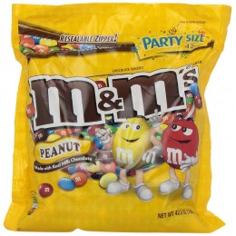 M & M's Peanut Butter Stand Up Pouch, 42 oz Each, 6 Pouches Total