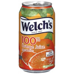 Welch's 100% Orange Juice, 11.5 oz Each, 24 Total