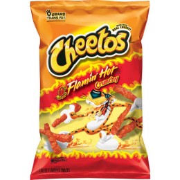 Cheetos Crunchy Flamin Hot Cheese Flavored Snack, Case of 64, 2oz Bags