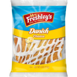 Mrs Freshley's Round Cheese Danish, 4 oz Each, 32 Total