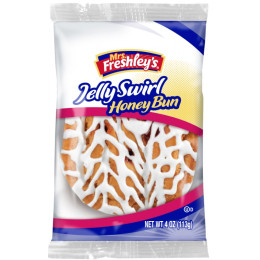 Mrs Freshley's 48033412 Jelly Swirl Honey Bun, 4oz Each, 54 Honey Buns Total