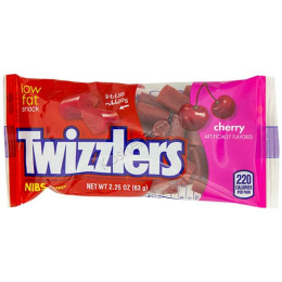 Twizzler HEC53013 Cherry Nibs, 2.25 oz Each, 8 Boxes of 36 Bags, 288 Total