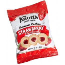 Knott's Berry Farm Shortbread Strawberry Cookies, 3 oz Each, 48 Bags