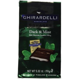 Ghirardelli Dark Chocolate with Mint Squares, 5.32 oz Each, 6 Total