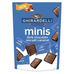 Ghirardelli Dark Chocolate Sea Salt Caramel Minis Pouch, 4.6 oz Each, 6 Total