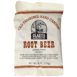 Claeys Old Fashioned Root Beer Hard Candy, 6 oz, 24 Total