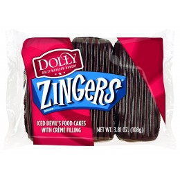 Dolly Maid 702768 Chocolate Zinger 3.81oz Each, 6 Boxes of 6 Packs, 36 Total