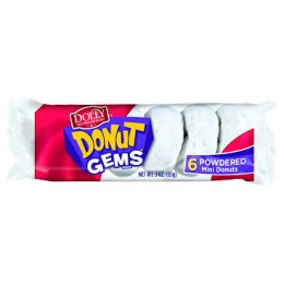 Dolly Maid 702774 Gems Powdered Donuts 3oz Each, 6 Boxes of 10 Packs, 60 Total
