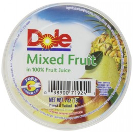 Dole Mixed Fruit Bowl in Light Syrup, 7 oz Each, 12 Bowls Total