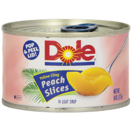 Dole Peach Slices, 8 oz Each, 24 Cans Total