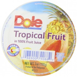 Dole Tropical Fruit Bowl in Light Syrup, 7 oz Each, 12 Bowls Total